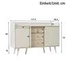 Merax Sideboard 117,5x39,5x79cm avec 3 tiroirs, commode Voir les images du produit 5