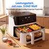 MEDION P25 XXL Flex M Airfryer mit 2 Kammern - 10,8 Liter - Produktbild-Vorschau 3