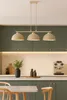 KAR LIGHTING Pendellampe 3-flammig Beige – Moon Ecru Produktbild-Vorschau 6