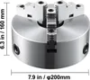 A close-up studio shot of a metal lathe chuck with measurement indicators. Podgląd zdjęcia produktu