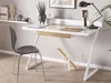 BELIANI Schreibtisch Weiß / Heller Holzfarbton 120 x 60 cm Produktbild-Vorschau 2
