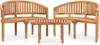 The Living Store 3-tlg. Garten-Lounge-Set Massivholz Teak Produktbild-Vorschau 1