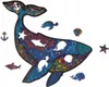 Puzzle écologique en bois 125 Baleine puissante A3 Voir les images du produit 2