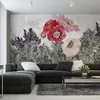 Muralo XXL Vlies FOTOTAPETE Bemalte Mohnblumen abstraktes Produktbild-Vorschau 1