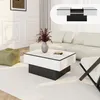 Ausziehbarer Couchtisch 'Lens' mit Stauraum 80 x 60 x 36 cm Produktbild-Vorschau 1