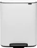 A white Brabantia Bo Mülleimer trash can with a black pedal. Náhľad obrázku produktu