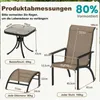 Diagram showing the dimensions of a patio furniture set. Anteprima dell’immagine prodotto