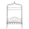 Panchina da giardino 122 cm in ferro marrone antico Anteprima dell’immagine prodotto 1