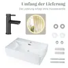 ZMH lavabo in Vetroceramica 60 × 42 × 15 cm lavabo da Anteprima dell’immagine prodotto 8