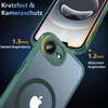Close-up marketing image of a green phone case for an iPhone. Náhled obrázku produktu