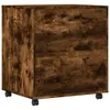 vidaXL Stojak na drukarkę z kółkami dąb wędzony 60x50x67 cm Podgląd zdjęcia produktu 7