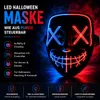 LED-masker, blauw/rood gemengd - Bedienbaar kostuummasker Productafbeelding-voorbeeld 5