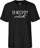 Huuraa Herren T-Shirt In mich verliebt S Black Bio Produktbild-Vorschau 2