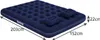 A navy blue inflatable mattress with dimensions indicated. Anteprima dell’immagine prodotto