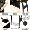 A collage of close-up images showcasing different features of a charcoal grill. Náhled obrázku produktu