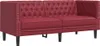 Pohovka Chesterfield 2místná vínová umělá kůže Náhled obrázku produktu 1