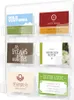 A wall-mounted business card holder with six clear compartments, each displaying different business cards. Podgląd zdjęcia produktu