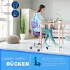 TRESKO Roller Stool Purple s opierkou Pracovná stolička Náhľad obrázku produktu 6