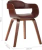 vidaXL Jedálenská stolička Brown Bent Wood and Faux Leather Náhľad obrázku produktu 5