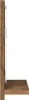 Side view of a wooden shelf with a white object mounted on it. Voir les images du produit