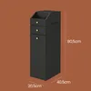Badezimmer-Nischenschrank schmal, 40x20x80 cm, Schwarz, Produktbild-Vorschau 5