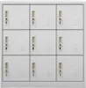 vidaXL Armadietto grigio chiaro 90x45x92,5 cm in acciaio Anteprima dell’immagine prodotto 1
