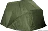 A green bivvy tent shown from the front on a white background. Voir les images du produit