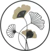 Décoration murale "Ginkgo" en métal & bois, Ø 40 cm, Voir les images du produit 3