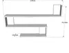 A diagram showing the dimensions of a wall shelf unit. Náhled obrázku produktu