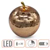 Pomme disco en verre LED 16 cm - bronze - fruit décoratif Voir les images du produit 3