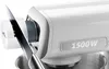 A close-up of a white kitchen appliance with a knife being sharpened against it. The appliance has a silver plate with '1500W' printed on it. Náhľad obrázku produktu
