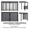 Sunjoy Aluminium Modulare Multi Lamellenpergola mit LED 3x4 Produktbild-Vorschau 3