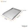 Płyta grillowa ze stali nierdzewnej | plancha 45x30cm - Podgląd zdjęcia produktu 13