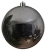 Silberne runde Kunststoffkugel, bruchsicher, 1 Stk., 20 cm Produktbild-Vorschau 5