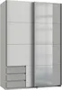 Schwebetürenschrank Emden Kleiderschrank 135x64x198cm weiß Produktbild-Vorschau 2