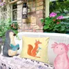 Mr. & Mrs. Panda Sofa Kissen Eichhörnchen Blume - Gelb Produktbild-Vorschau 2