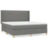 vidaXL Boxspringbett mit Matratze Dunkelgrau 160x200 cm Produktbild-Vorschau 3