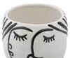 Vase visage Mauro Ferretti Ø 14x18,2 cm blanc noir Voir les images du produit 2