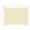 vidaXL Sonnensegel Oxford-Gewebe Rechteckig 2,5x4 m Creme Produktbild-Vorschau 13