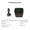 A product shot of a black battery charger case with green indicator lights and a USB charging cable. Produktbild-Vorschau