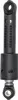 A black shock absorber with metal accents, isolated on a white background. Produktbild-Vorschau