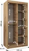 Kleiderschrank mit Spiegeln MILANA – Breite 100 cm, Eiche Produktbild-Vorschau 4