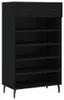 vidaXL Skriňa na topánky čierna 60x35x105 cm Materiál drevo Náhľad obrázku produktu 1