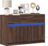 vidaXL TV-Schrank mit LED-Beleuchtung Braun Eichen-Optik Produktbild-Vorschau 2