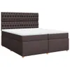 Boxspringbett mit Matratze Dunkelbraun 200x200 cm Stoff Produktbild-Vorschau 3