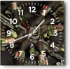 Wanduhr - Quadrat - Glasuhr - Äthiopien Ritual Stamm - Produktbild-Vorschau 1