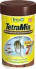 A product shot of TetraMin fish food flakes in a yellow and brown container. Podgląd zdjęcia produktu