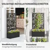 Hochbeet mit Sichtschutzpaneel, Rankengitter, Metall, Produktbild-Vorschau 5