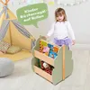 COSTWAY Libreria per bambini su rotelle, 2 livelli Scaffale Anteprima dell’immagine prodotto 6