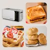 A collage of a toaster, a sandwich, waffles with strawberries, and bread rolls. Voir les images du produit